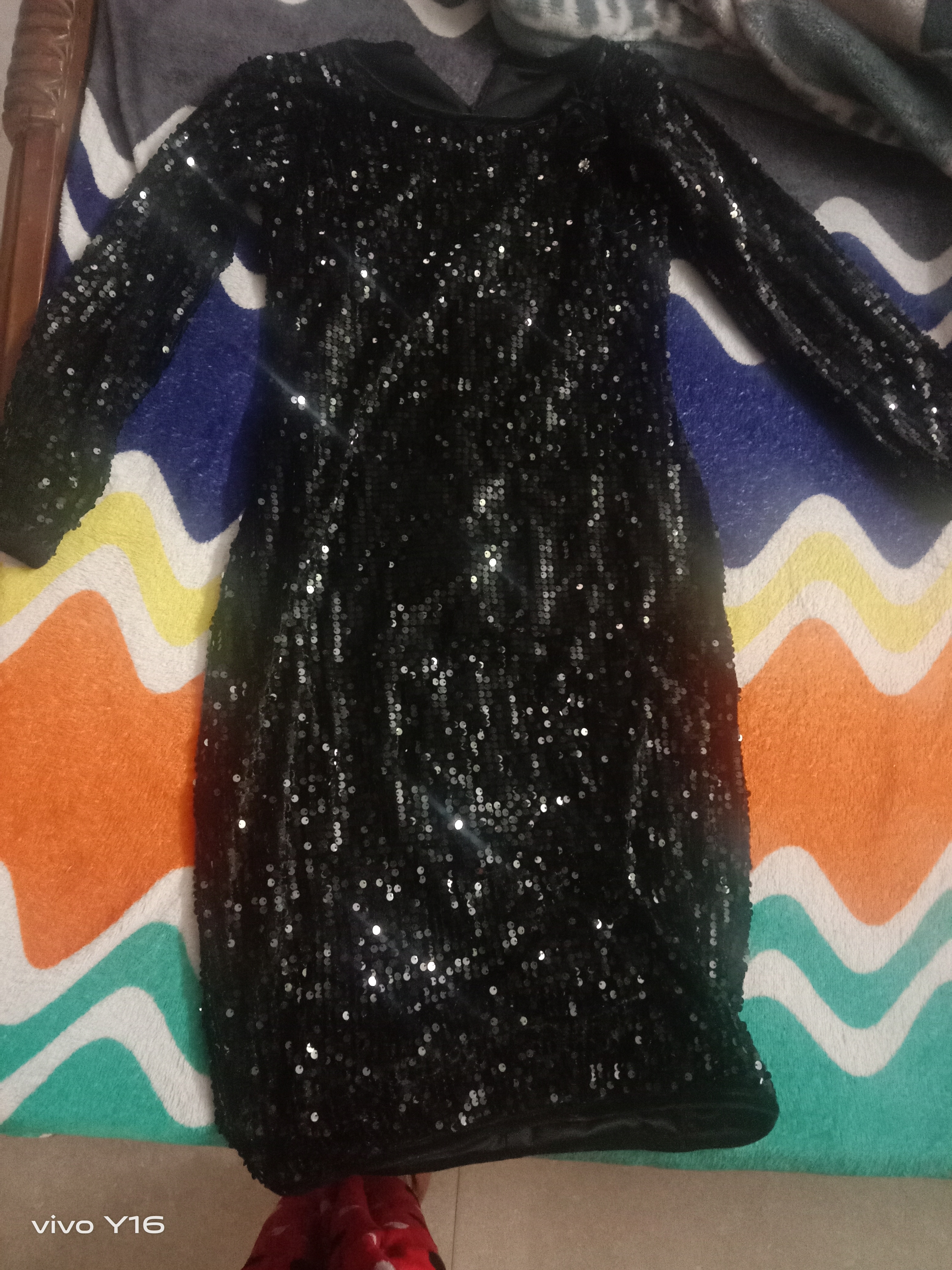 A Black Sequence Dress available for sale