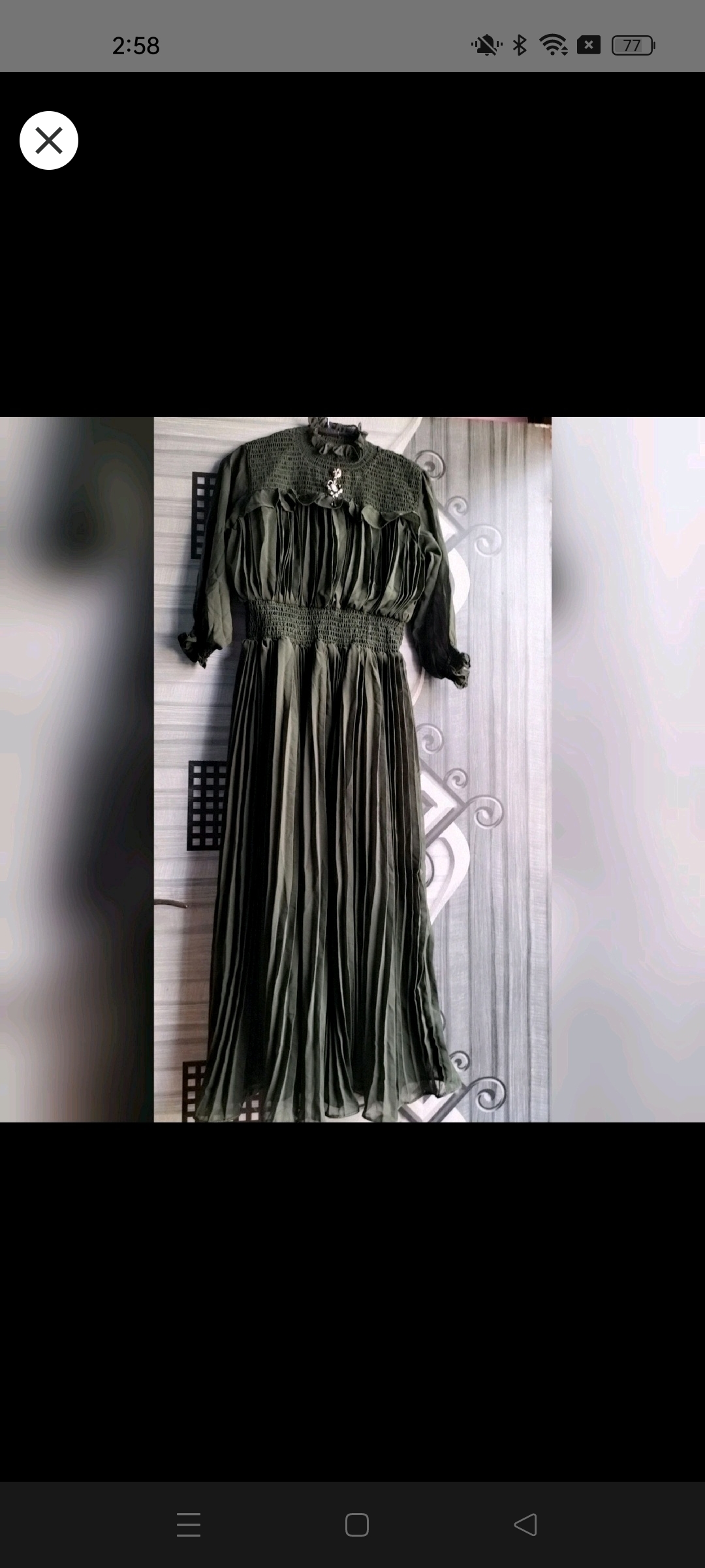 Olive green long frawk  available for sale