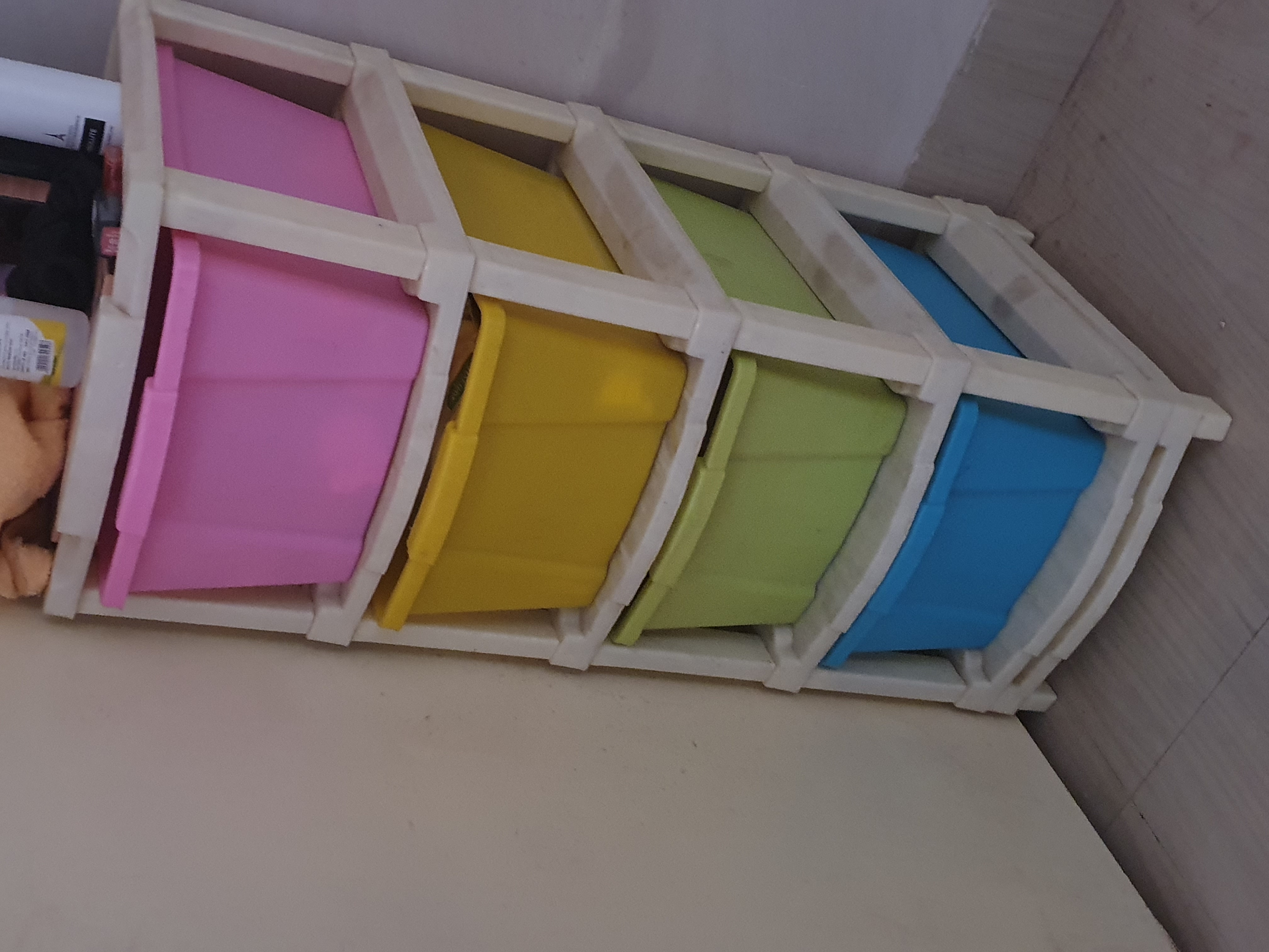 Colorful drawers plastic available for sale