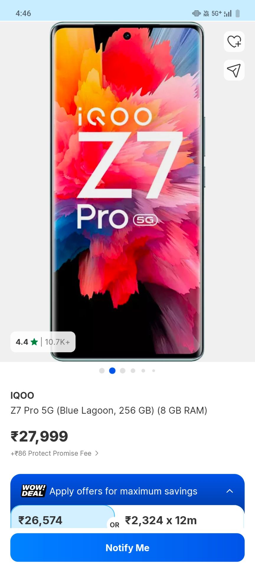 Iq Z7pro available for sale