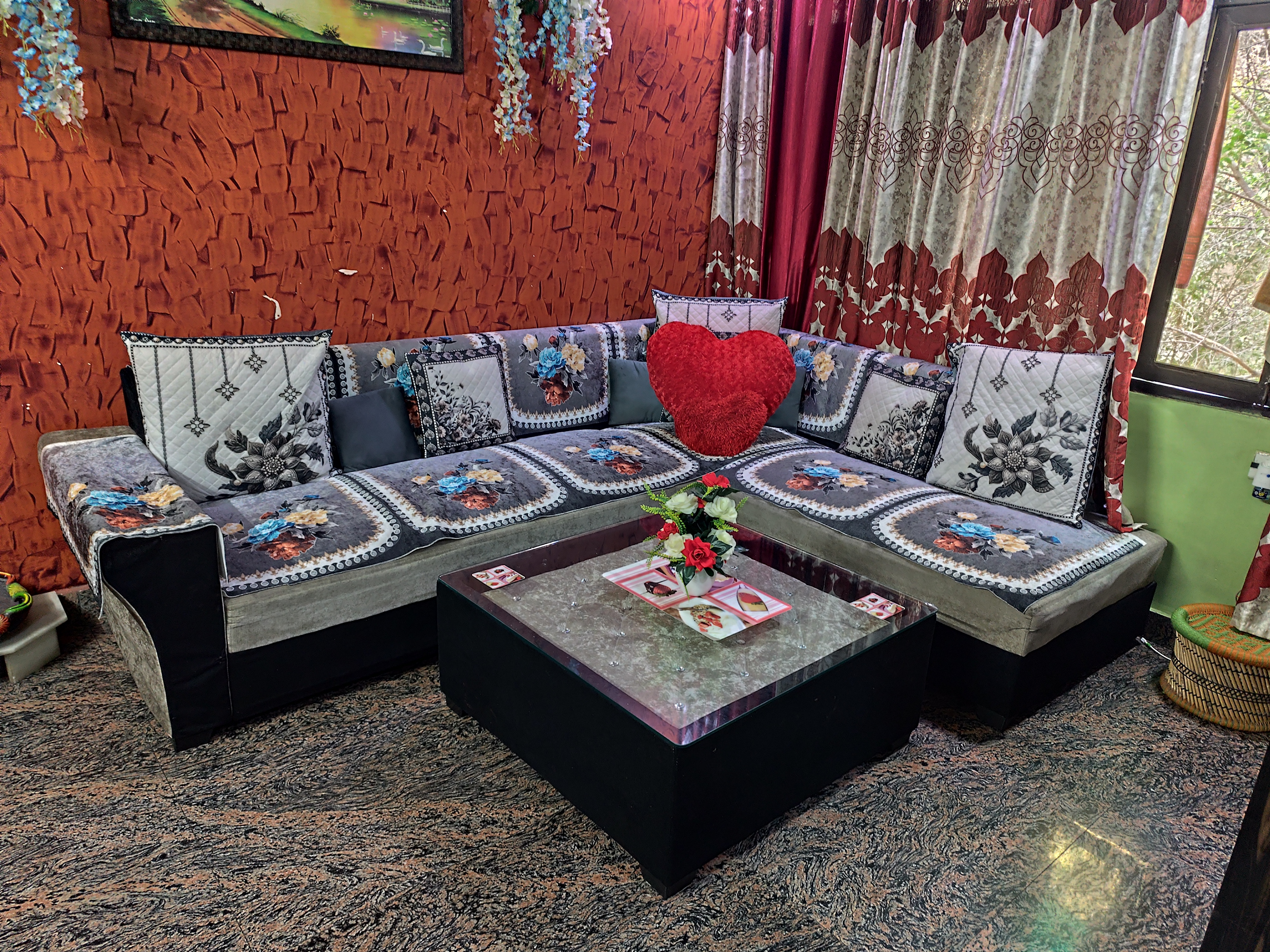 L shape sofa available for sale