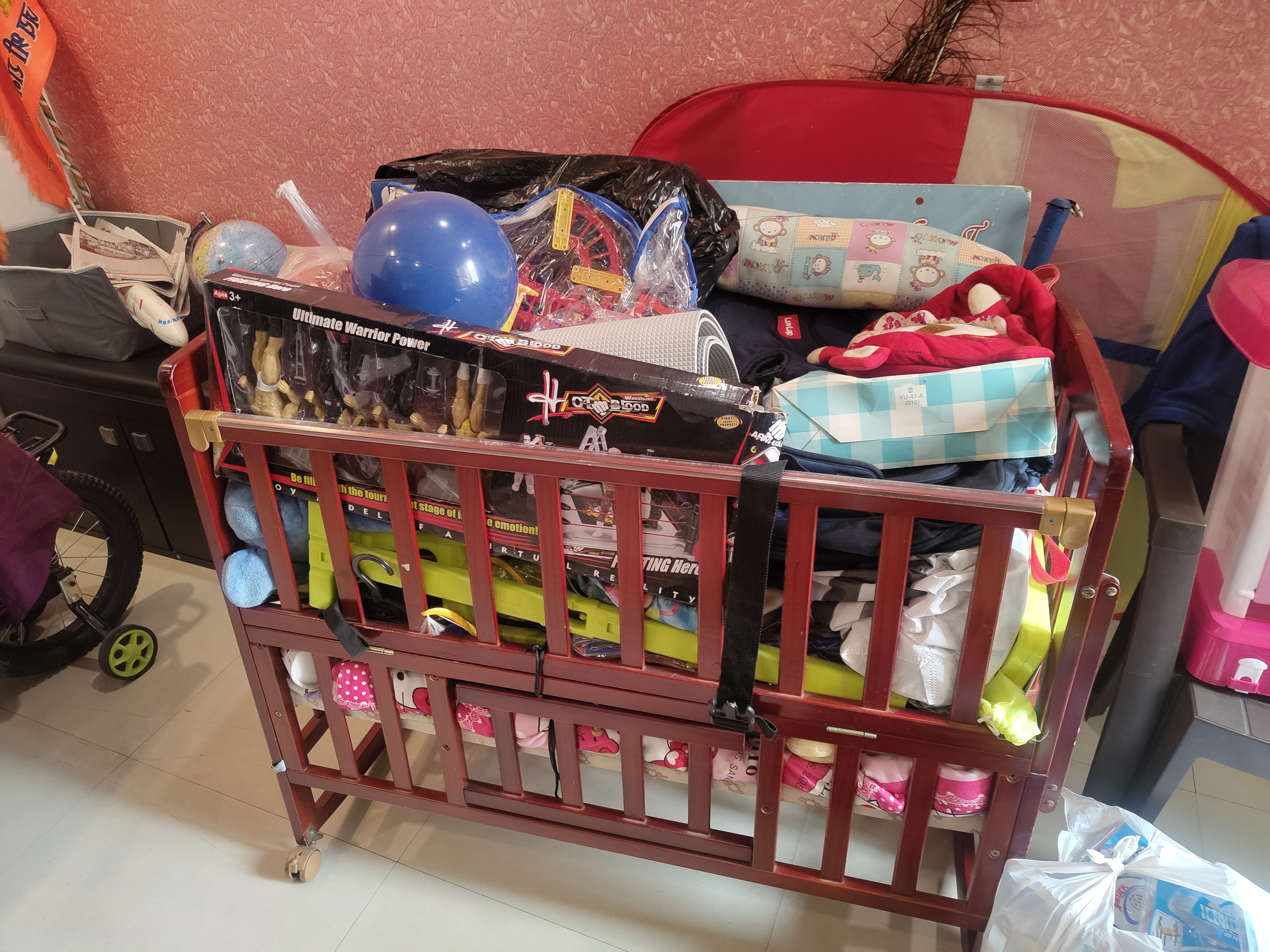 Cot cum cradle available for sale