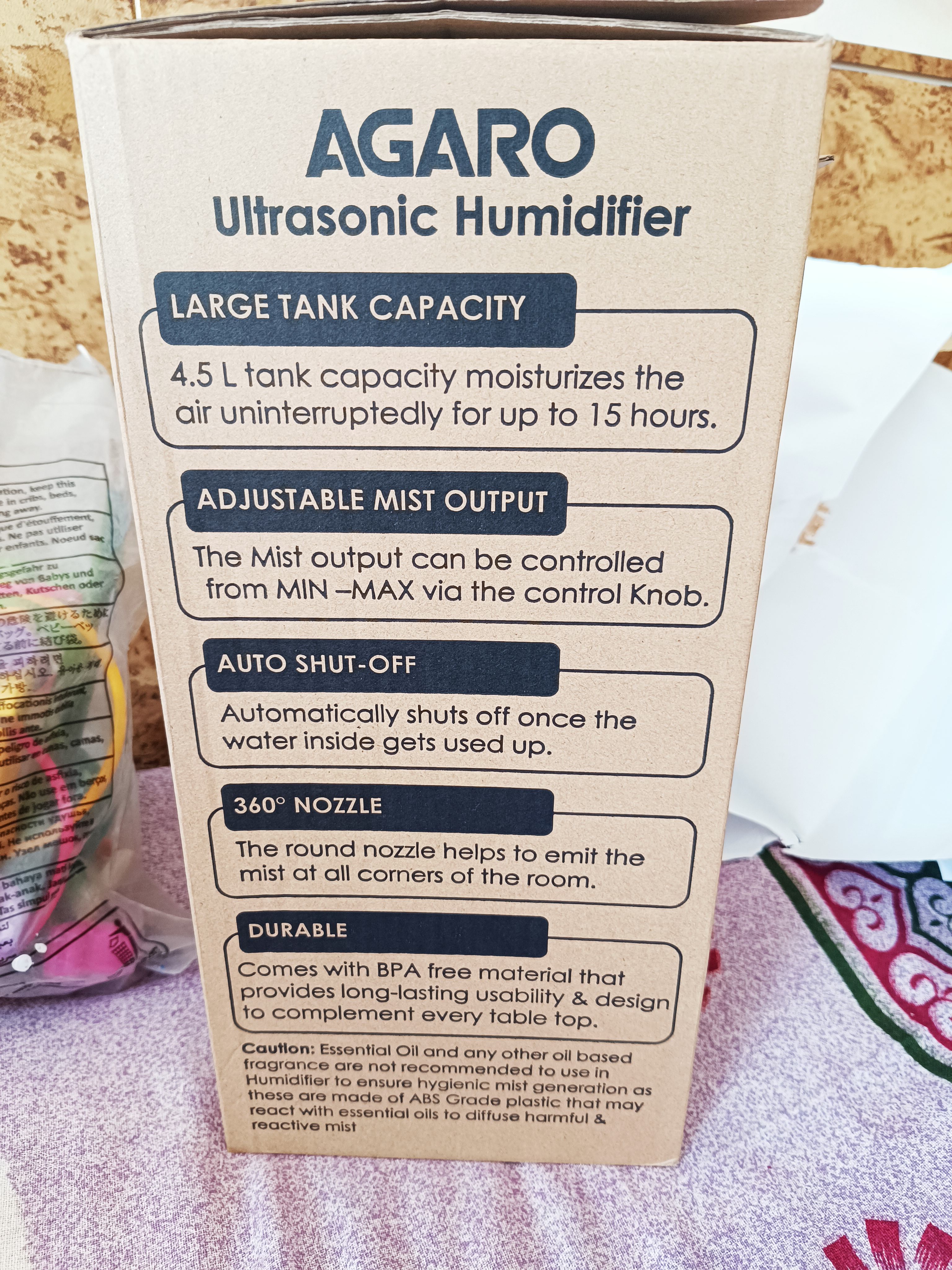 Agaro ultrasonic humidifier available for sale