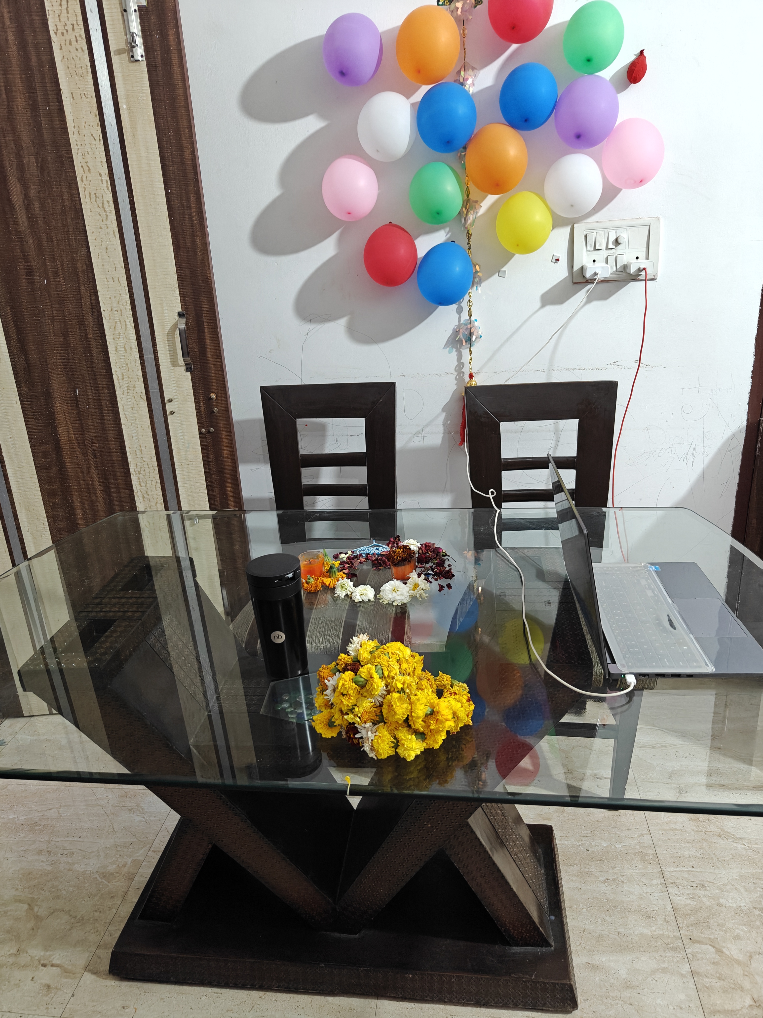 Dining table and centre table with 4 chairs available for sale