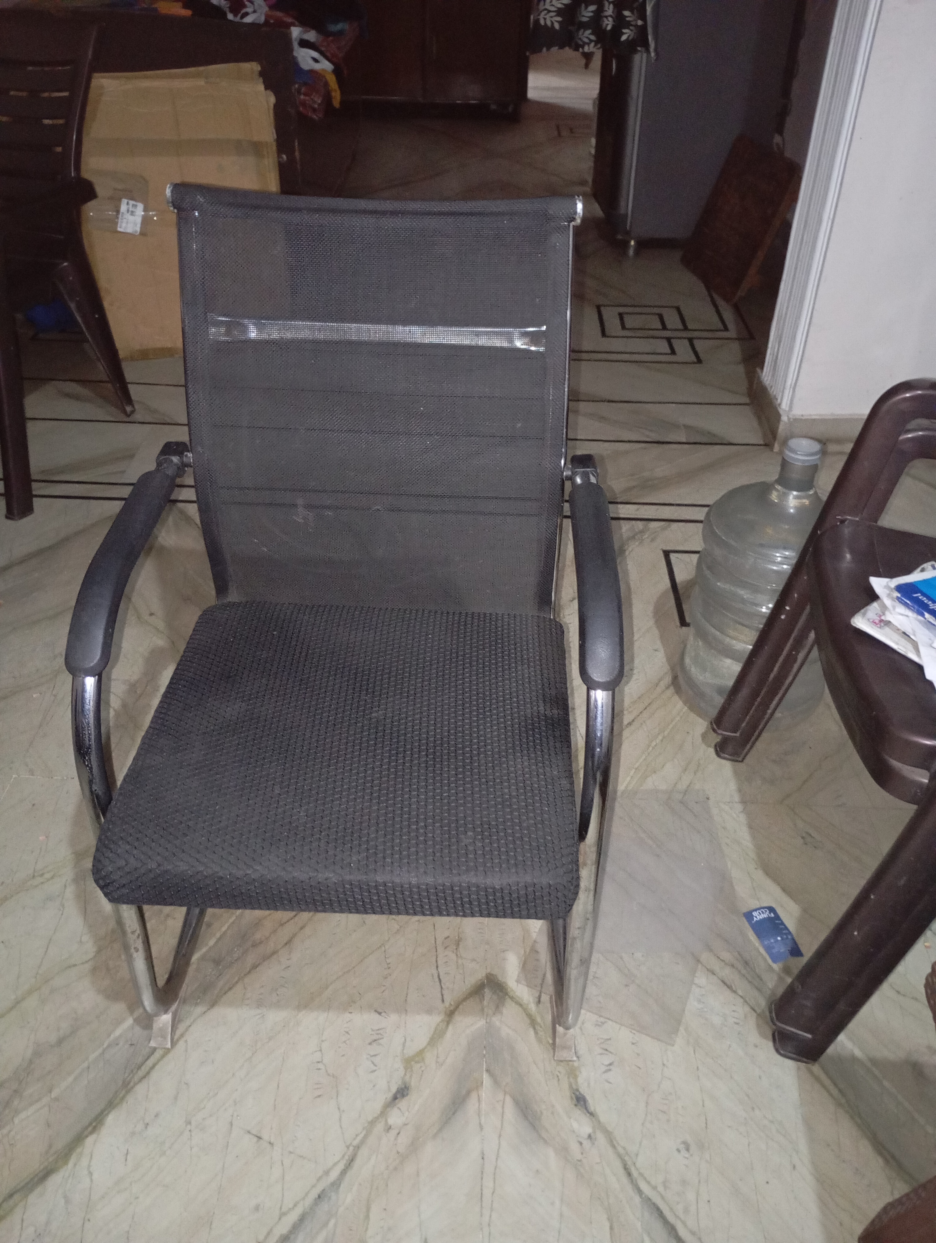 Steel chair available for sale