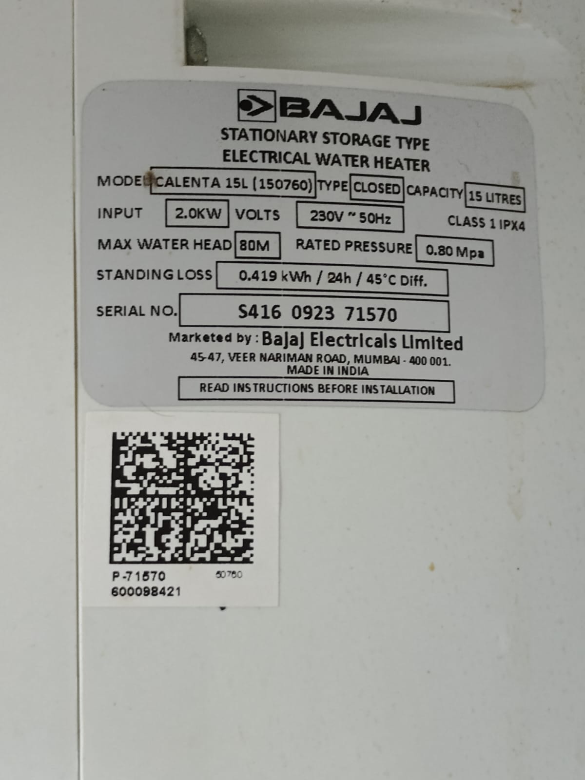 Geyser available for sale