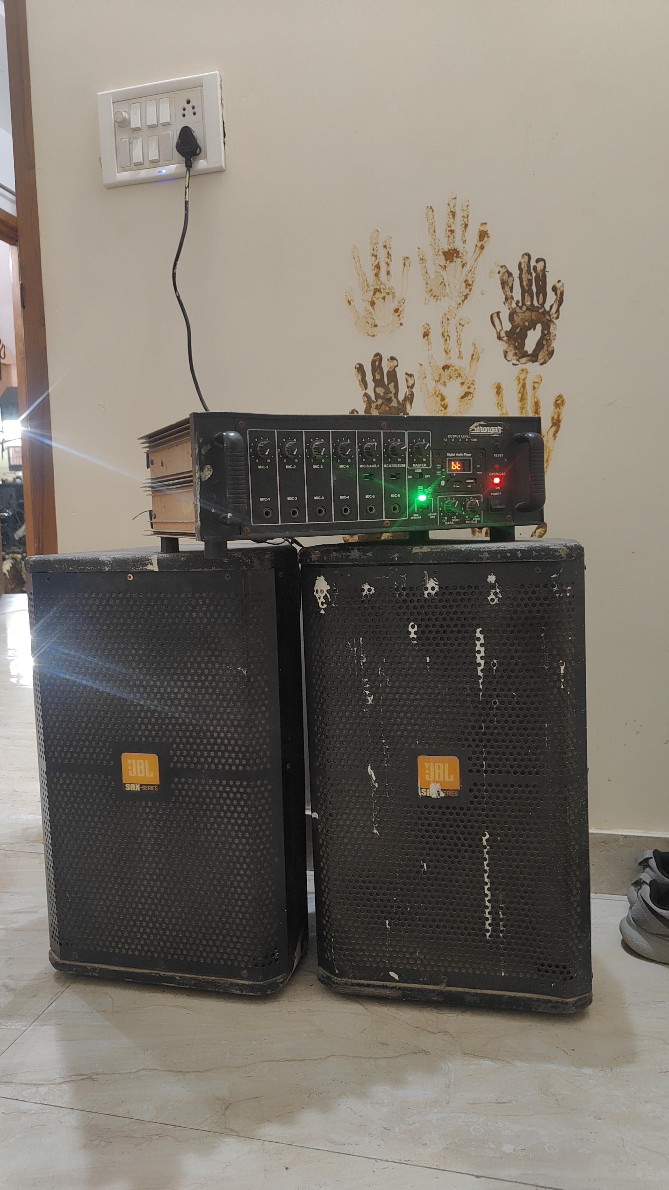 Amplifier and Two speakers available for sale