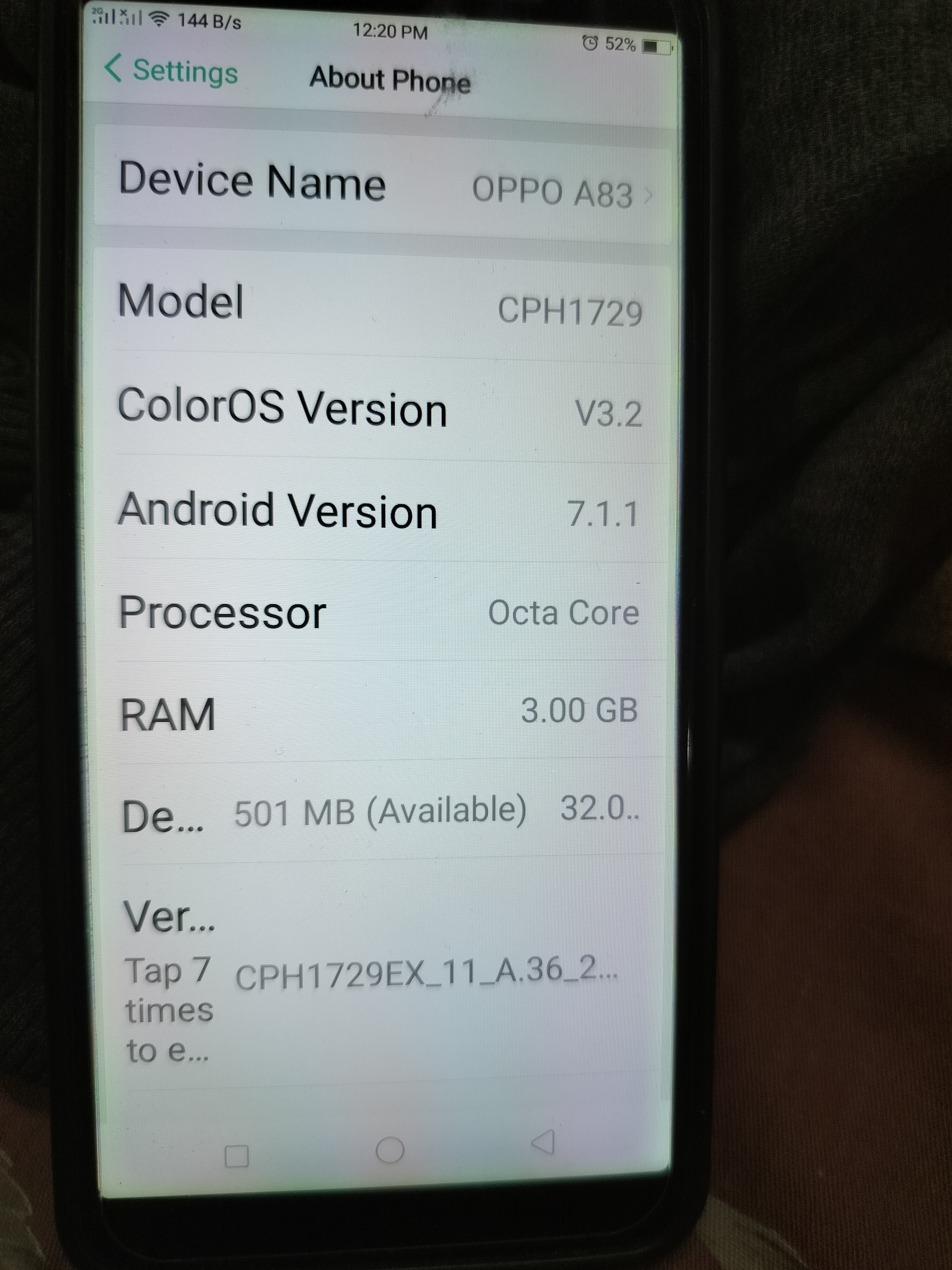 Oppo A83 available for sale