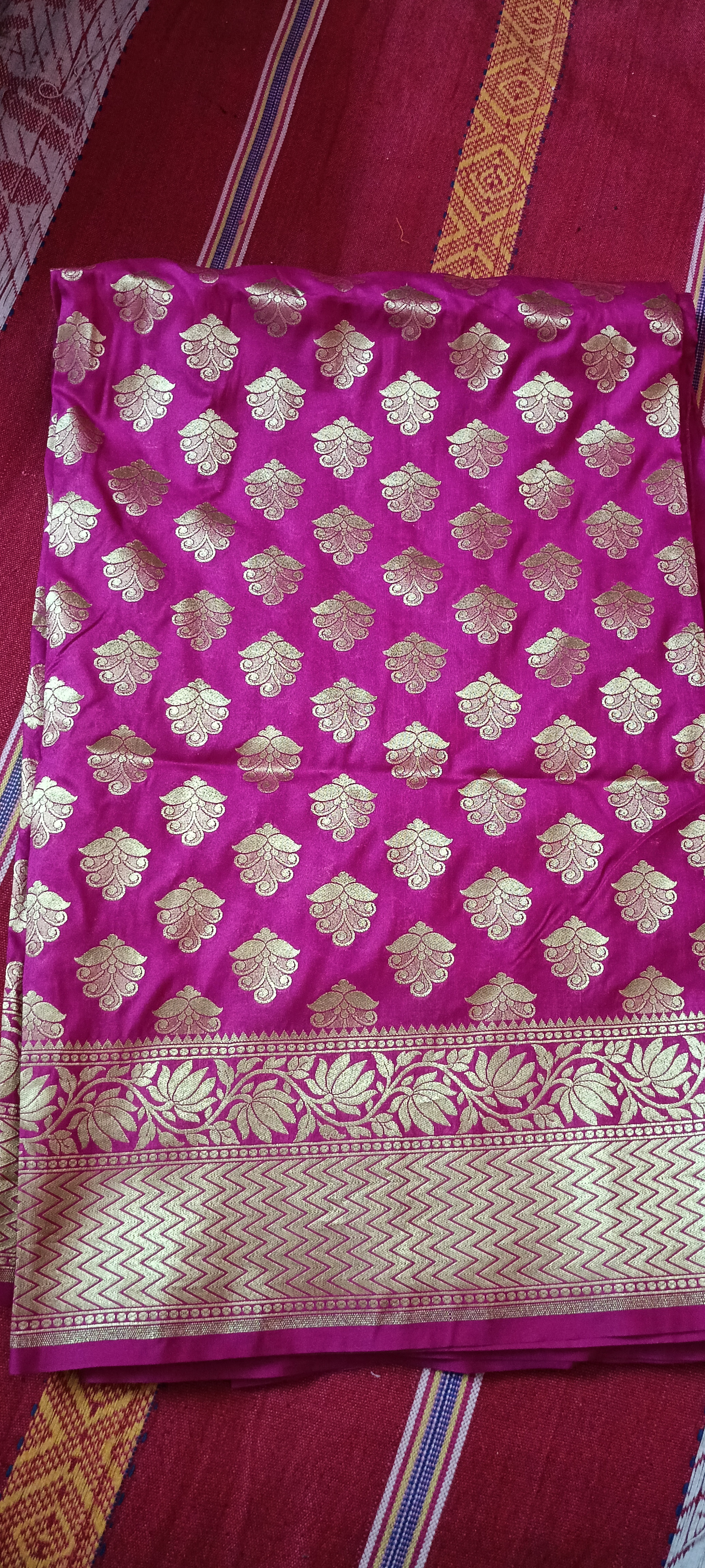 Rani pink Indian banarasi saree available for sale