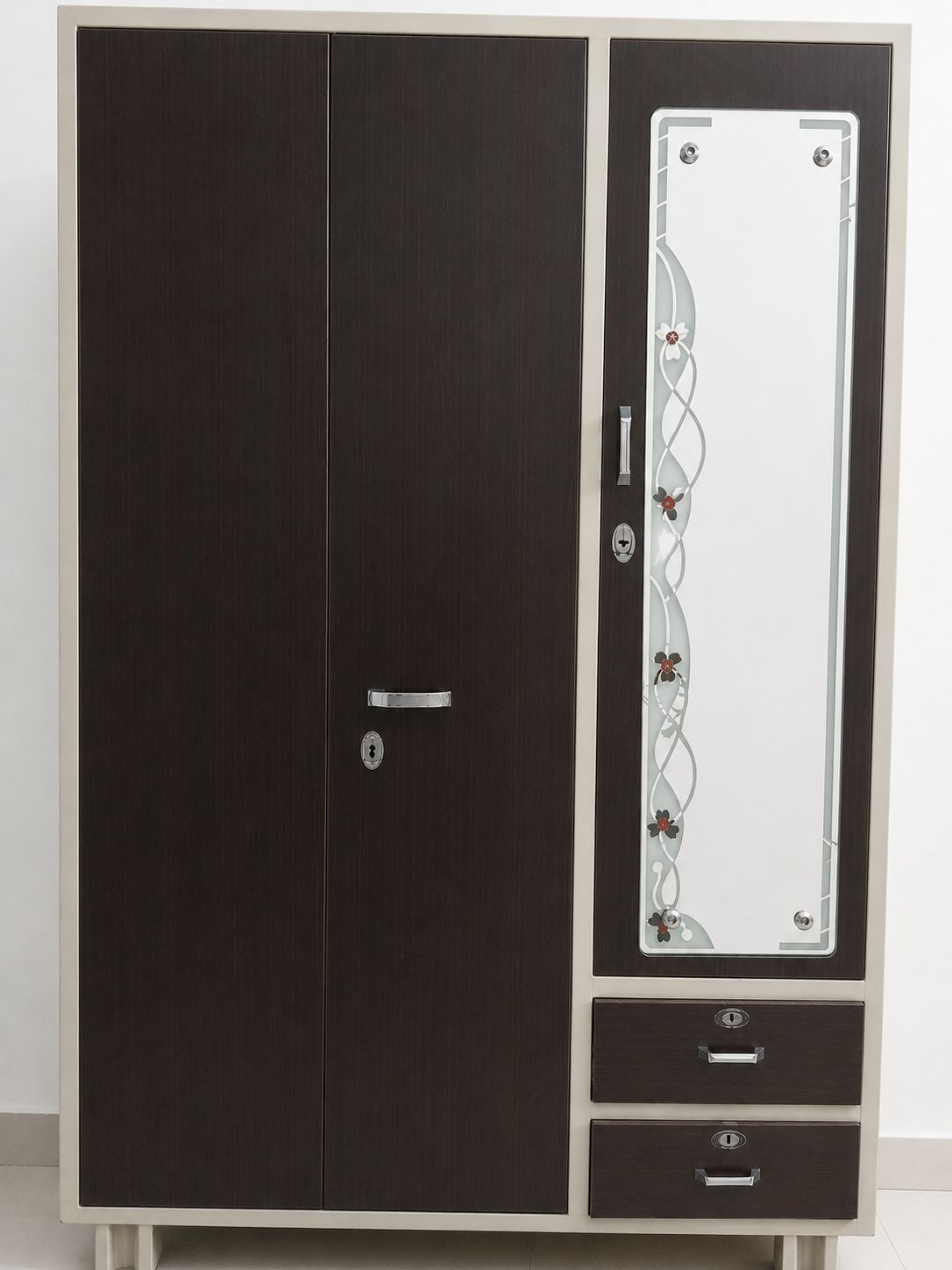 Modern Designer Wooden Almirah with Mirror available for sale