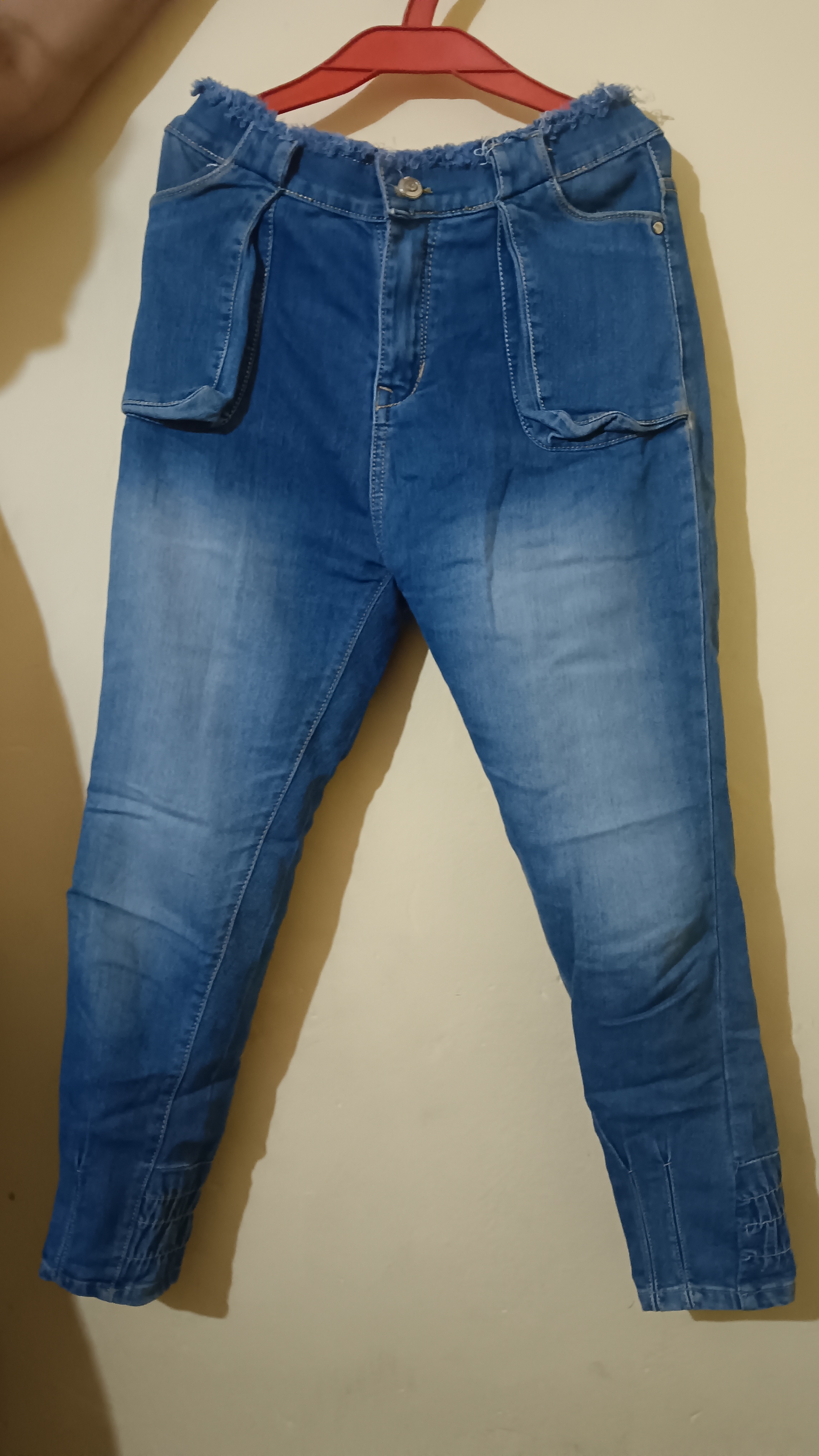 Jeans and top available for sale