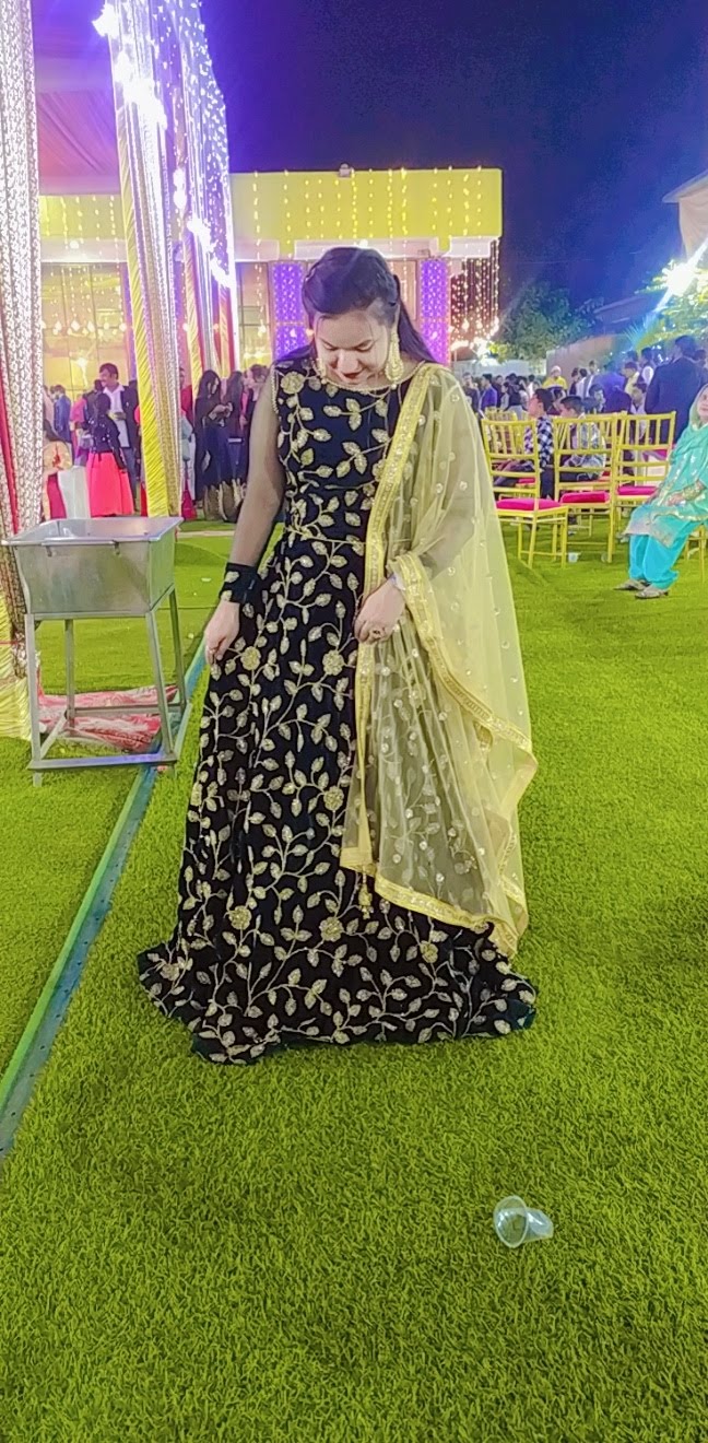 Green velvet gown  available for sale