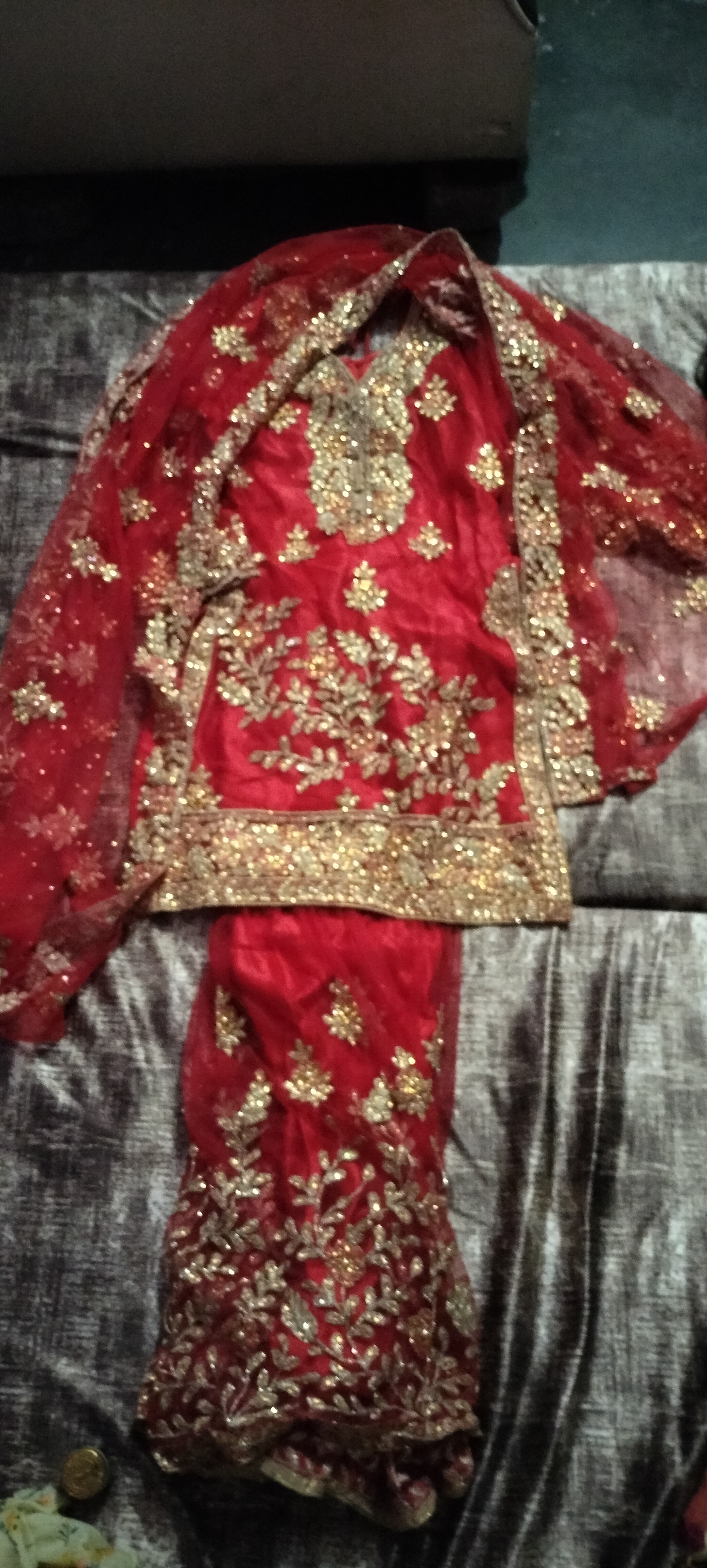 Buy SHAFNUFAB women stitched palazzo suits and net dupatta pretty wedding dress  available for sale