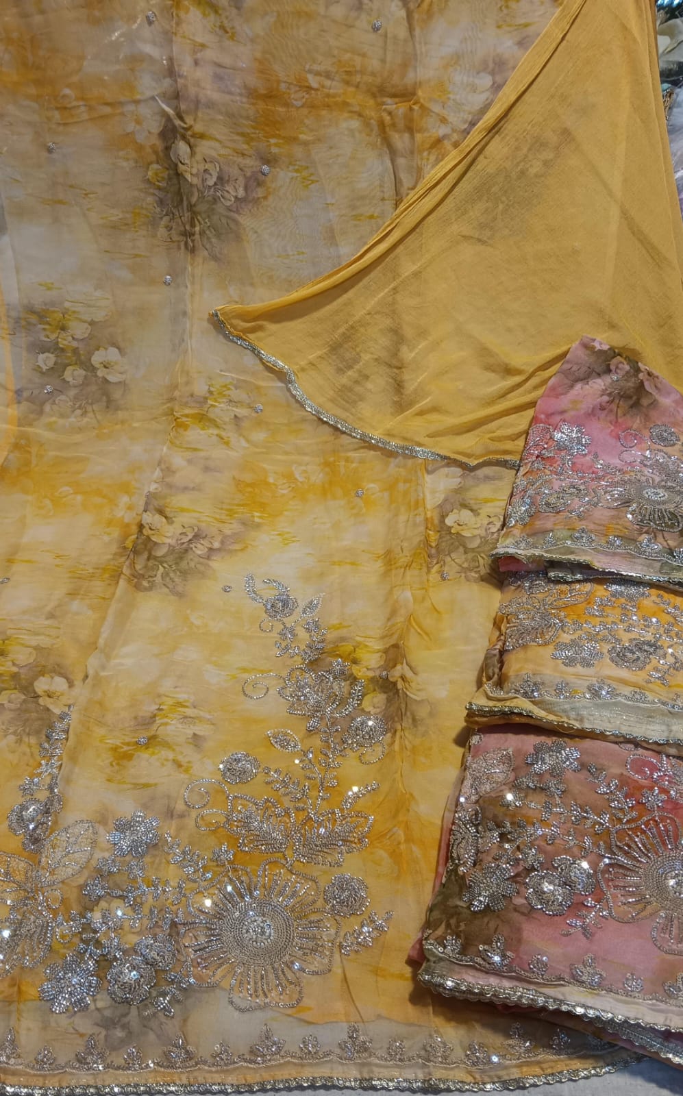 Organza suit  available for sale