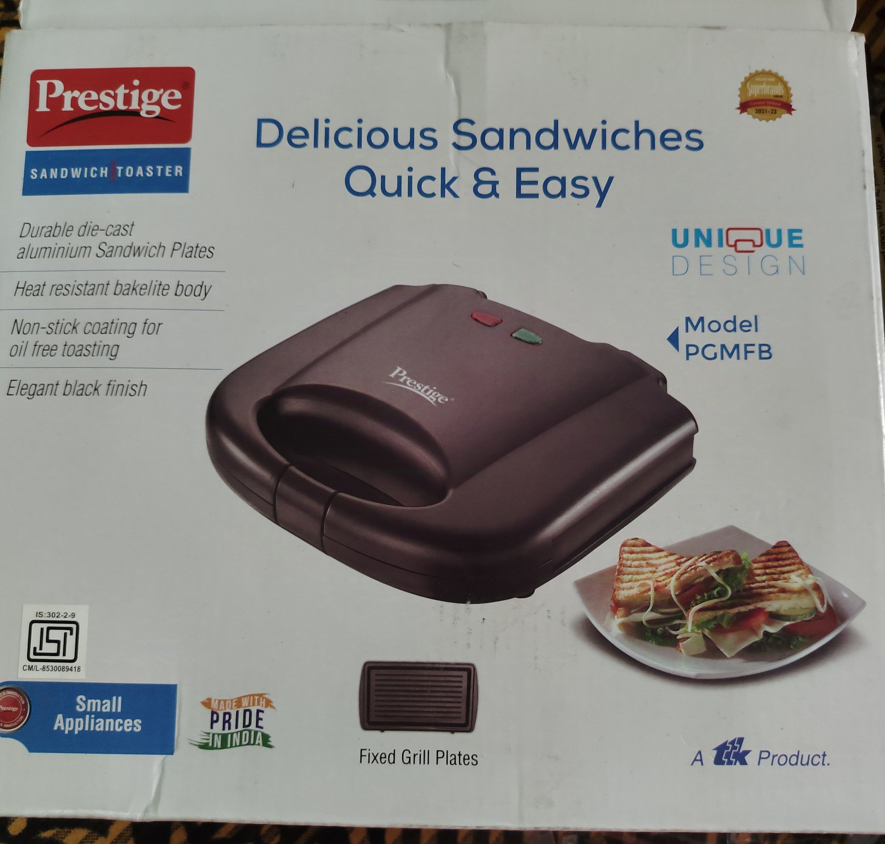 Prestige sandwich toaster available for sale