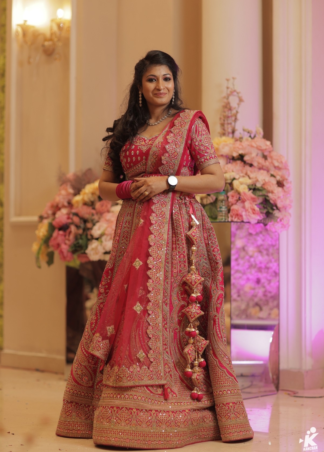 Pink Bridal Lehenga Chunni  available for sale