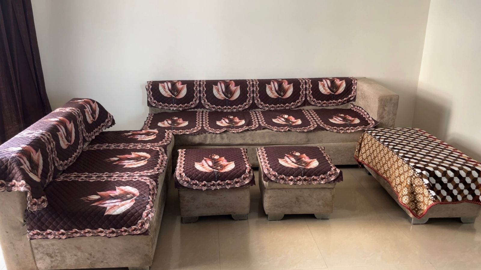 9 Seater sofa with 2 Ottoman available for sale