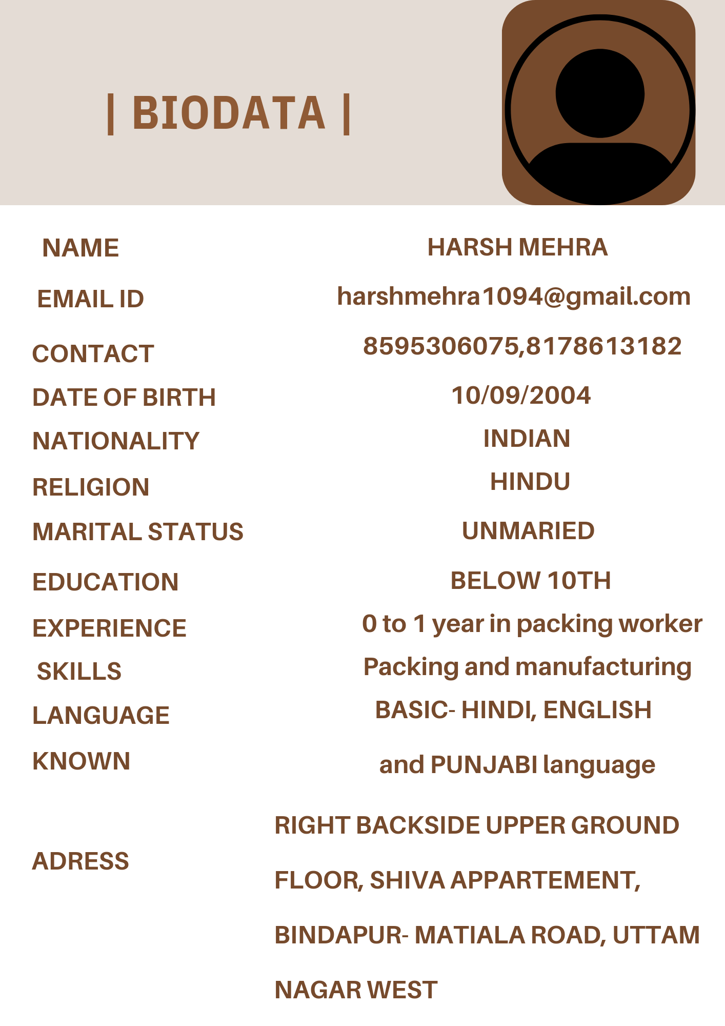 I am looking for a job Farm Labour