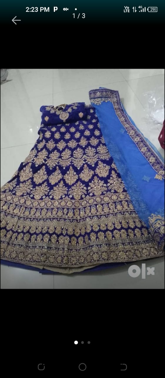  blue colour lehenga available for sale