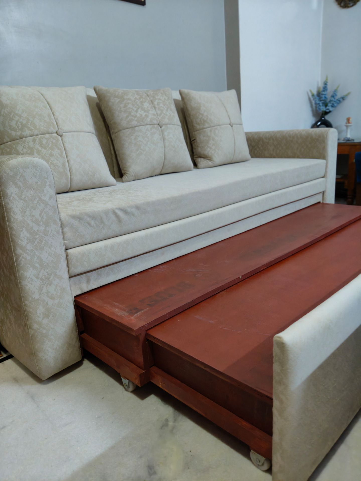 New Sofa cum bed with 2 single sofa seat available for sale