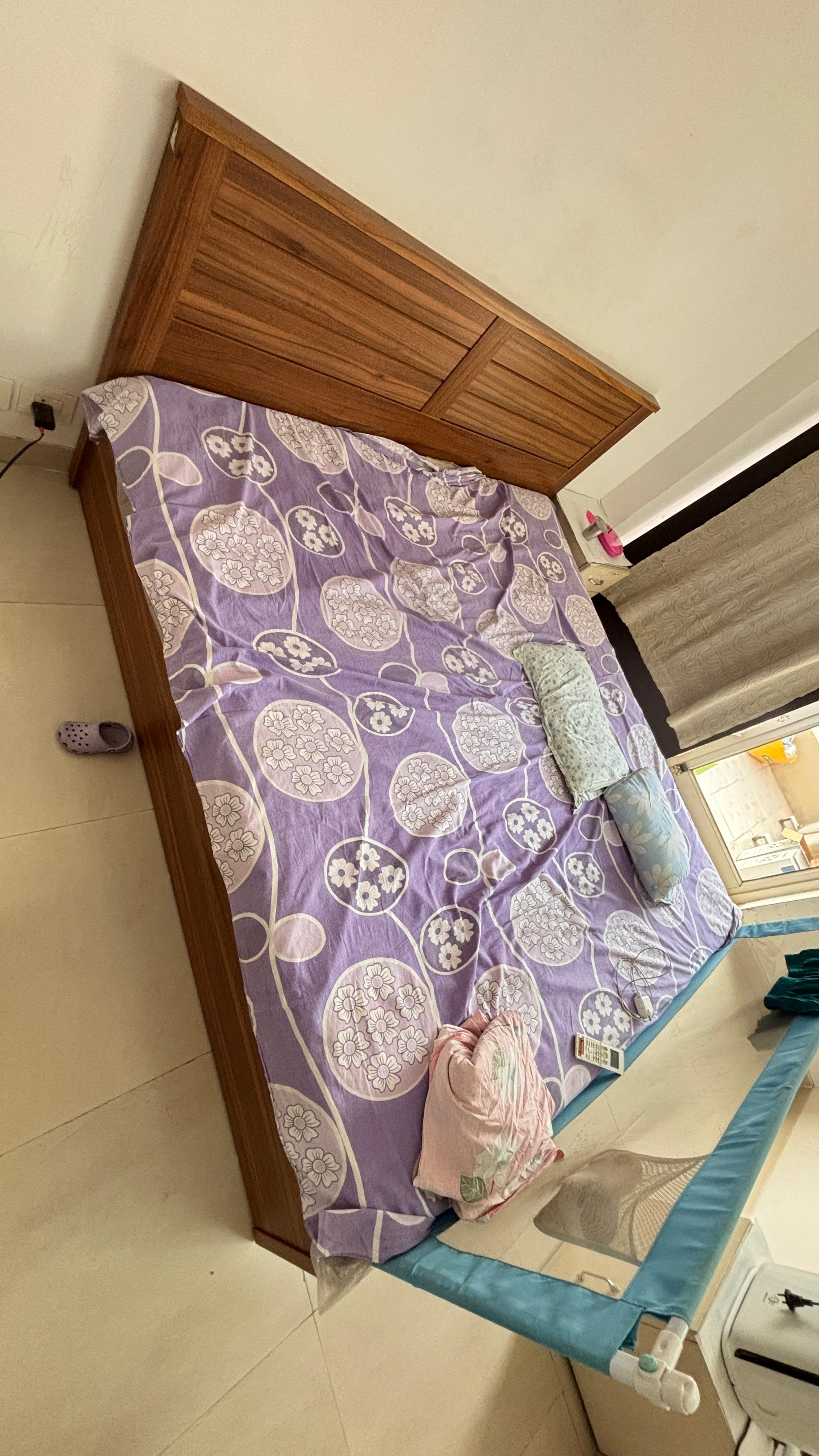 Home centre King size wooden bed with storage  available for sale
