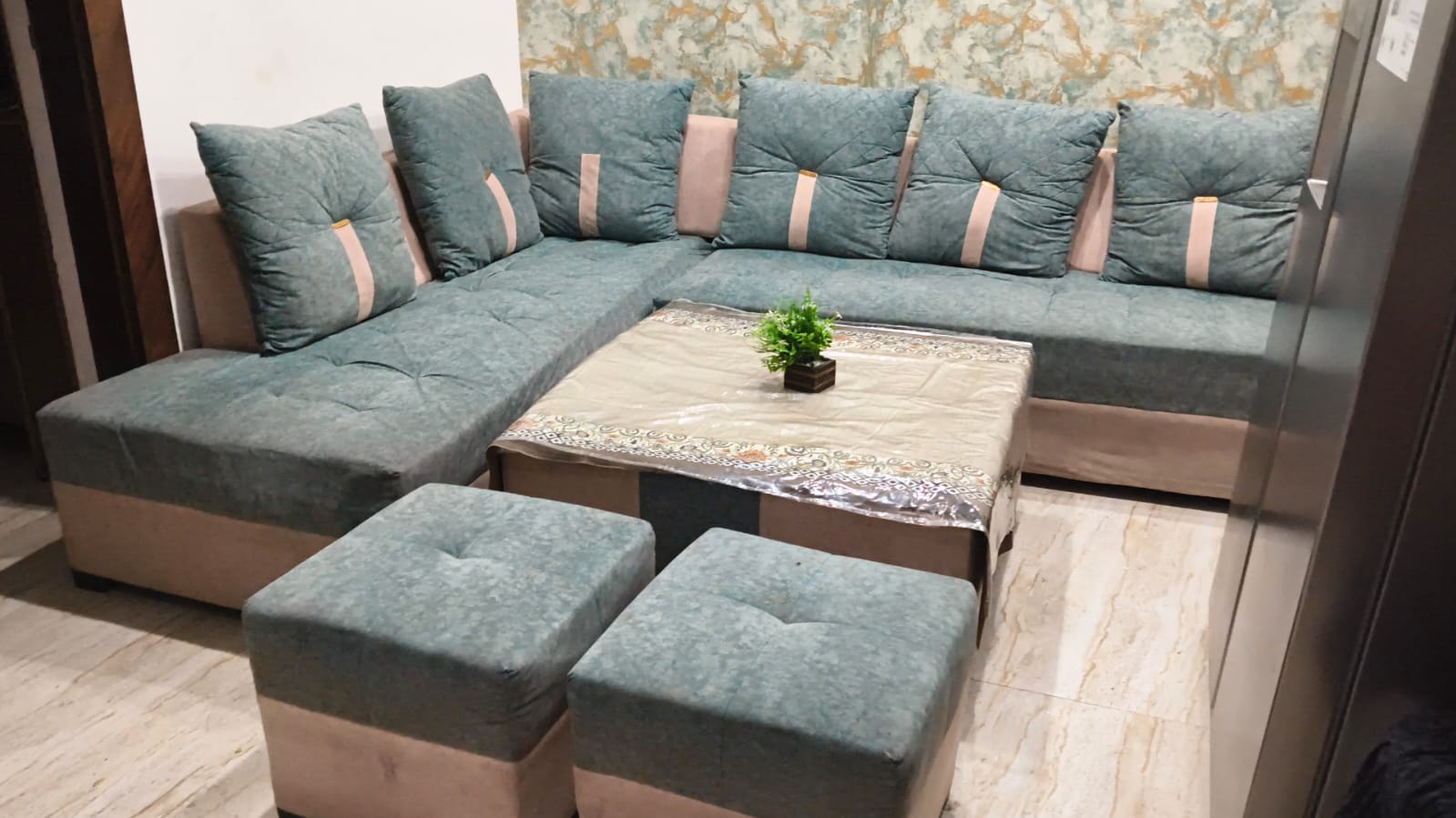 L type sofa set available for sale