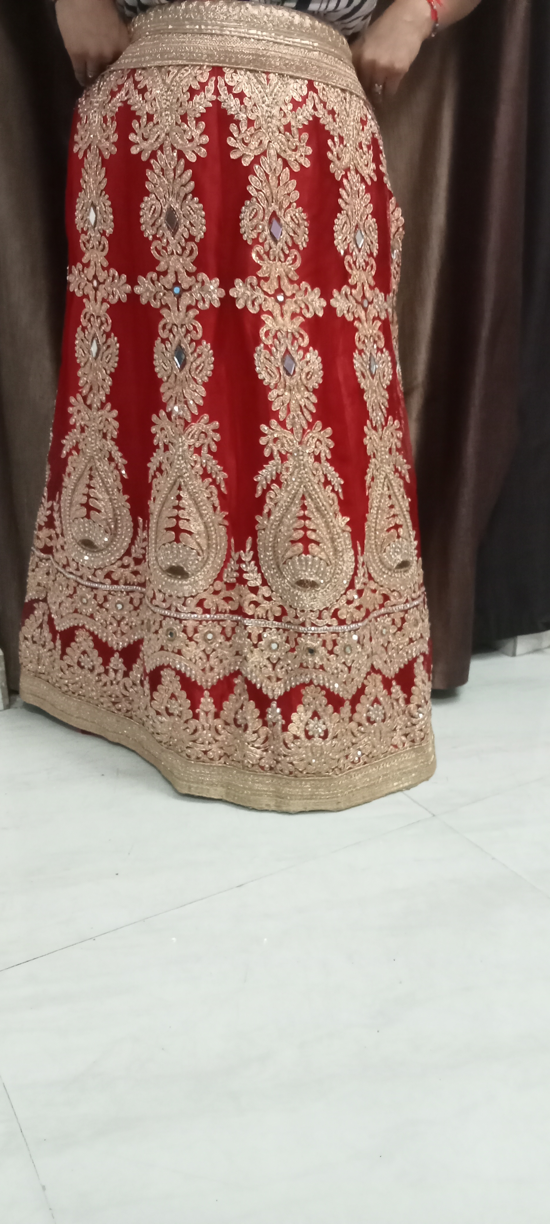 Red bridal lehenga  available for sale