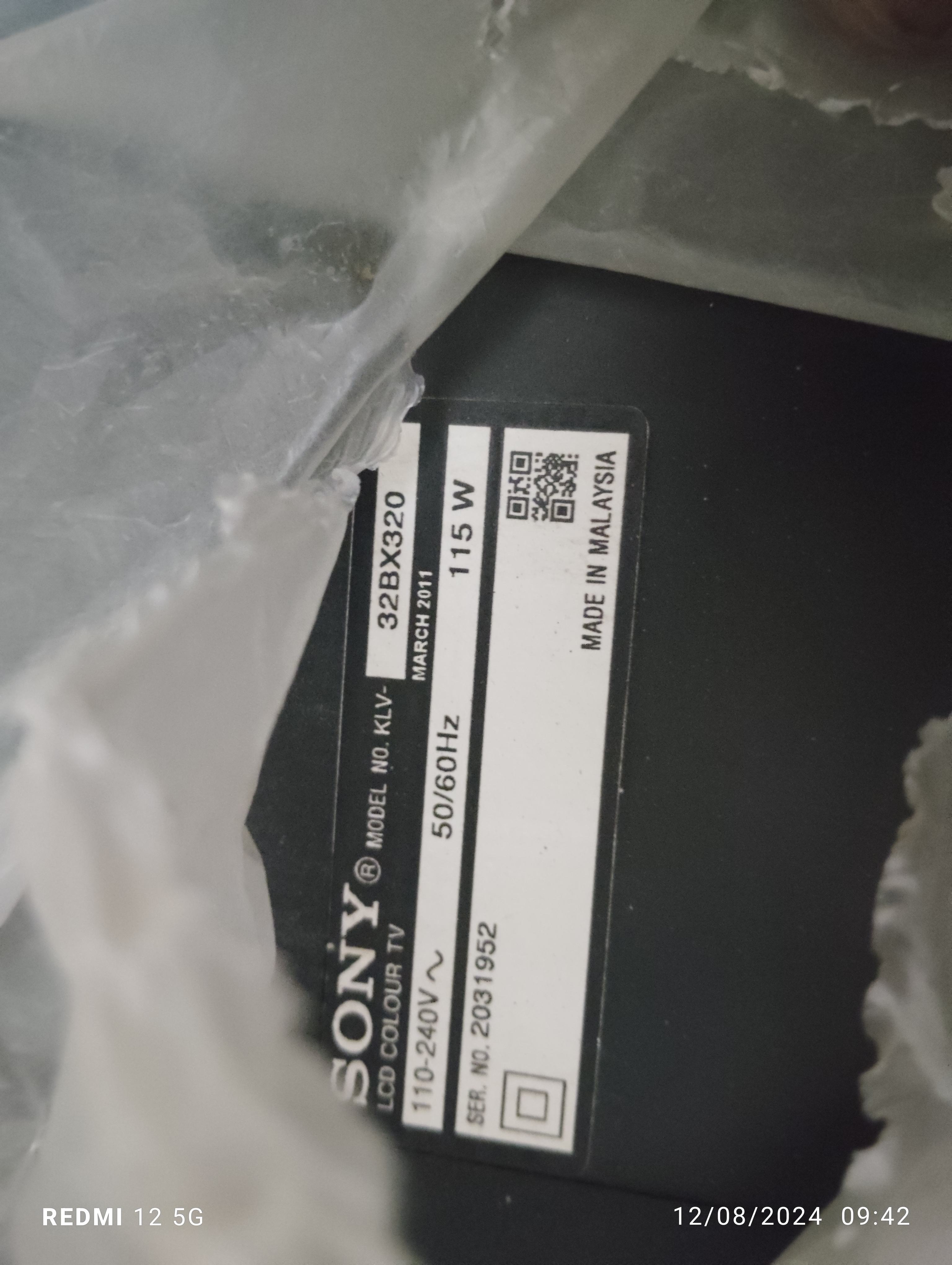 Sony Bravia TV available for sale