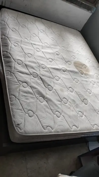 5x6 Queen size bed with 8 inch mattress having 4 boxes 6 year old 
