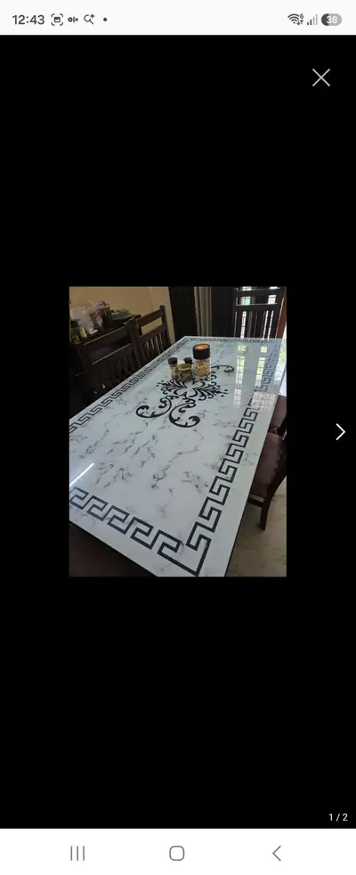 Dining Table Marble Top 6 seaters